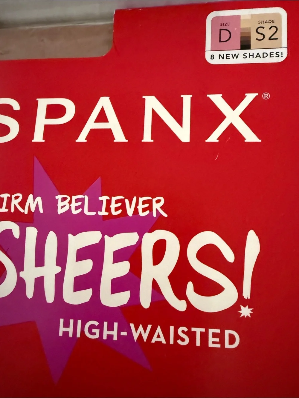 Spanx Women's Beige High-Waisted Mid-Thigh Sheers Tights Size D